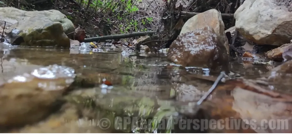 Drone in Mountain Stream